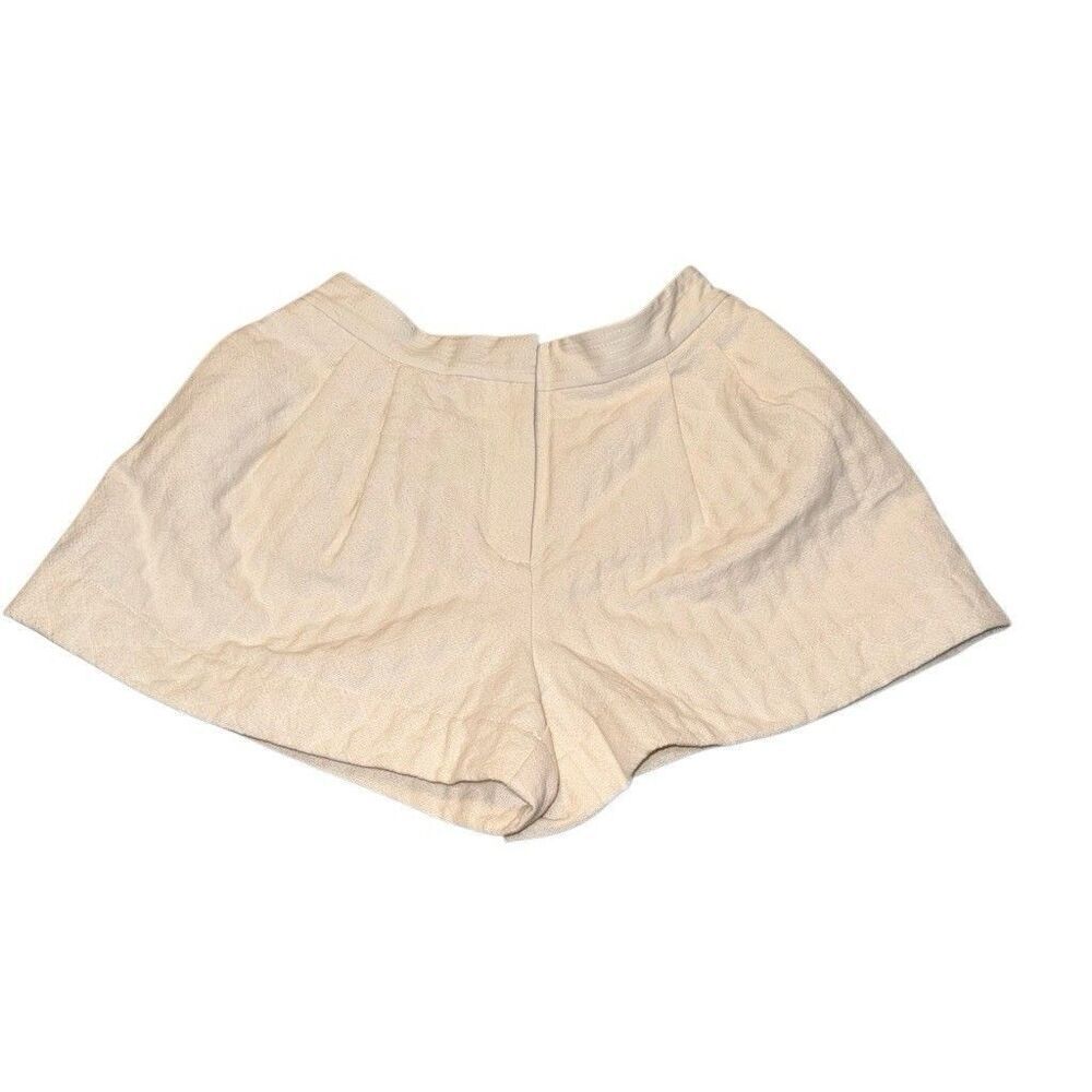 3.1 Phillip Lim Off White Textured Designer Women's Shorts 4 Quilted